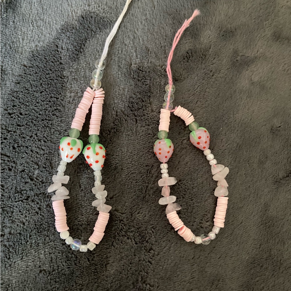 Kawaii Strawberry iPhone Charm